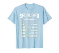 Serrurier Tarif Horaire - Humoristique Serrurier T-Shirt, Homme, Bleu Céleste, XL