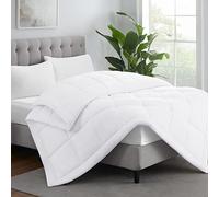 Serta ComfortSure Couette Alternative à la Couette avec 4 Boucles d'angle pour Toutes Les Saisons, Blanc, très Grand lit
