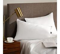 Serta Down Illusion Lot de 2 oreillers de lit Doux hypoallergéniques à fermeté Moyenne pour Dormir très Grand lit, Blanc