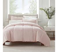 Serta Parure de lit Unie Ultra Douce et hypoallergénique, Polyester, Rose pâle, très Grand lit