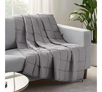 Serta Zen Rest Couverture lestée Infroissable pour Adulte remplie de Perles de Verre, 4,5 kg (121,9 x 182,9 cm), Gris