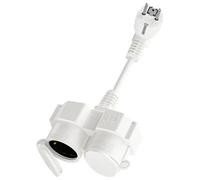 Sertay Distributeur Prises, Prise Courant Extérieur, Double Prise Courant, Multiprise Exterieur Étanche, Multiprise Double Prise Courant, pour Cuisine, Chambre, Salon, Jardin et Cour (Blanc)
