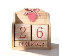 Sertay Table Calendrier Permanent Bois, Calendrier Compte Rebours, Calendrie Bureau, Applicable pour le Compte à Rebours du Nouvel an, Anniversaire, Anniversaire, Vacances, Pension, Noël (Bois)