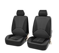 SERTGFRE 2Pcs Voiture Cuir Ensembles Housses siège, pour Renault Kangoo III 2021-2024 Housses de Siège de Voiture Avant, Confortables Respirant,A Black Grey