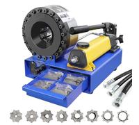 Sertisseuse hydraulique pour flexibles, outil portatif haute pression avec 8 jeux de matrices (0,24" - 1"), sertisseuse manuelle pour flexibles tressés simples et doubles automobiles