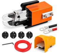 Sertisseuse pneumatique cosses avec pédale, 4 matrices, robuste, connecteurs électriques, câblage amateur et professionnel.