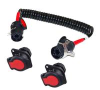 SERTPLAS Câble spiralé 7 broches 24 V-ADR ABS/EBS avec connecteurs avec 2 prises à 7 broches 24 V ADR pour véhicules de chantier, camions, remorques