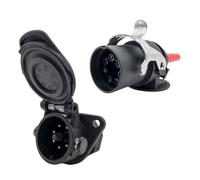 SERTPLAS Ensemble de connecteurs et prises 7 pôles 24V ABS/EBS avec contacts à vis, étanche, ADR pour camions, remorques, véhicules utilitaires, agriculture, ISO 7638 ISO 12098