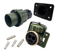 SERTPLAS Prise OTAN à 2 broches avec fiche avec 4 broches de contact de 35 mm² et joint en caoutchouc OTAN, convient pour véhicules militaires, véhicules de pompiers, ambulances, engins terrestres et