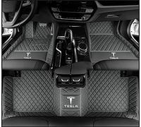 SERTUV Voiture Tapis De Sol Cuir, pour Tesla Model S 2015-2022 2023 Car Couverture Complète Floor Mats sur Mesure IntéRieur All-Weather Accessoire,Blackstyle