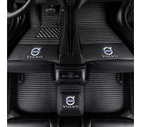SERTUV Voiture Tapis De Sol Cuir, pour Volvo XC60 New Energy 2018-2022 2023 Car Couverture Complète Floor Mats sur Mesure IntéRieur All-Weather Accessoire,Blackstyle