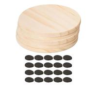 SERUCARY Lot de 5 sous-verres En Bois Brut Résistants à La Chaleur pour Peinture, écriture et Teinture