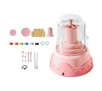 SERUCARY Mini Tour de Potier pour Peindre et Sculpter, Machine à Modeler avec Plateau Tournant Amovible, Machine à Argile DIY pour Les Enfants de 6 Ans et Plus, rose