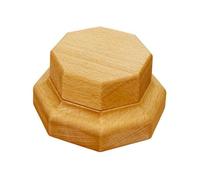 SERUCARY Piédestal D'exposition en Bois Hêtre Polyvalent Socle Octogonal à Niveaux Élégant Rehausseur à Finition Grain Bois pr Étagère, Station D'autel, Style C