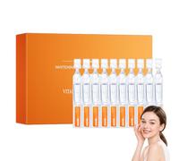 Sérum à la vitamine C - 30 x 1,5 ml - Usage unique - Éclaircissant et hydratant - Antioxydant - Protège la peau - Garde le contenu frais - Idéal pour les déplacements