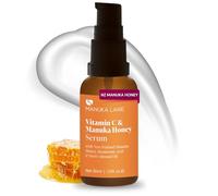 Sérum à la vitamine C pour le visage et le cou avec acide hyaluronique, miel de Manuka et huile d'amande douce | Formule à base de plantes | Soigneusement formulé pour garder votre peau jeune et saine