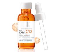 Sérum à la vitamine C12, avec 12 % de vitamine C, végétalien, anti-âge contre les taches sombres et la peau tirée, sérum éclaircissant la peau (30 ml)