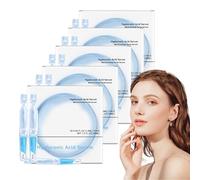 Sérum à l'acide hyaluronique 3% en ampoules ultra-hydratantes - Sérum à l'acide hyaluronique pur à 3% pour une hydratation intense - une absorption rapide, un soin pré-maquillage (5 boîtes)