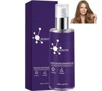 Sérum à l'huile capillaire à la kératine - Huile réparatrice capillaire, sérum fortifiant et hydratant pour cheveux secs crépus, sérums anti-frisottis, huile protectrice contre la chaleur, (1 pièces)
