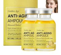 Sérum ampoule anti-âge pour le visage | Essence hydratante brillante à l'or colloïdal | Formule botanique régénérante pour une peau plus lumineuse (2 pièces)