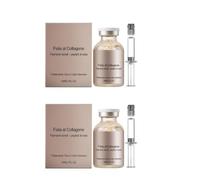 Sérum Ampoule au Collagène,Sérum Visage et Cou au Collagène 30ml, | pour Visage et Cou,Ampoule Hydratante aux Peptides de Soie et Filaments Dorés, Soin Hydratant Quotidien pour la Peau