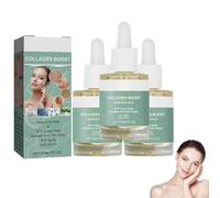 Sérum anti-rides au collagène, crème raffermissante au collagène et peptides, gouttes anti-rides, hydratantes et nourrissantes, pour tous les types de peau (3pcs)