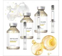 Sérum anti-rides au collagène intense - Sérum hydratant en ampoules au collagène et aux peptides de soie, pour une peau lisse et éclatante, 50 ml