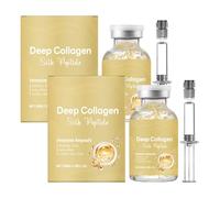 Sérum anti-rides au collagène profond et aux peptides de soie QPJUVC - Soin visage intensif liftant, raffermissant et tonifiant, ampoule anti-âge coréenne pour femmes, 50 ml / 1,7 fl oz (2)