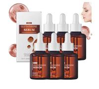 Sérum au glutathion avec 20 000 ppm de glutathion, améliore l'éclat, formulé avec de la niacinamide, sérum hydratant pour le visage, réduit les ridules, pour taches brunes la pigmentation (6PCS)