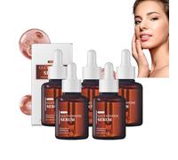 Sérum au glutathion avec 20 000 ppm de glutathion et de peptides, base de maquillage perfectrice de pores, revitalise le teint, réduit les taches brunes, uniformise l'éclat du teint (5 bouteilles)