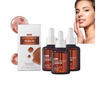 Sérum au glutathion avec 20 000 ppm de glutathion et de peptides, base de maquillage perfectrice de pores, revitalise le teint, réduit les taches brunes, uniformise l'éclat du teint (3 bouteilles)