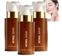 Sérum au rétinol pour le visage, essence réparateur anti-rides, Rétinol anti-âge Sérum pour réduire les rides et ridules, éclaircir les taches brunes, améliorer la fermeté et le grain de peau (3PCS)