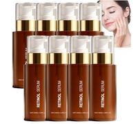 Sérum au rétinol pour le visage, essence réparateur anti-rides, Rétinol anti-âge Sérum pour réduire les rides et ridules, éclaircir les taches brunes, améliorer la fermeté et le grain de peau (8PCS)