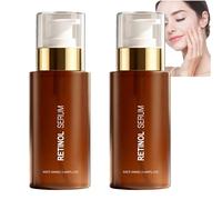 Sérum au rétinol pour le visage, essence réparateur anti-rides, Rétinol anti-âge Sérum pour réduire les rides et ridules, éclaircir les taches brunes, améliorer la fermeté et le grain de peau (2PCS)