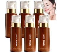 Sérum au rétinol pour le visage, essence réparateur anti-rides, Rétinol anti-âge Sérum pour réduire les rides et ridules, éclaircir les taches brunes, améliorer la fermeté et le grain de peau (6PCS)
