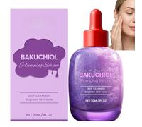 Sérum Bakuchiol Repulpant Visage, Alternative au Rétinol Sérum Hydratant avec Céramide, Sérum Lissant et Éclat du Teint pour Peau Terne et Irrégulière, Soin Visage Quotidien Léger 30 ml (1pcs)