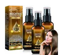 Sérum Biotine Croissance Cheveux, Spray Pousse Cheveux, pour Épaississement et Soin Rapide (3 PC)