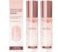 Sérum Brume Jelly Éclat au Collagène Rose PDRN, Spray Facial Hydratant à l’Eau de Collagène, Brume Légère Hydratante pour l’Éclat et le Confort de la Peau, Soin Quotidien en Spray 100 ml (2pcs)