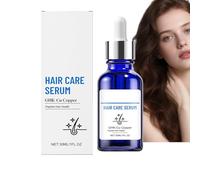 Sérum capillaire fortifiant aux peptides de cuivre GHK-Cu, fortifiant pour cheveux secs et abîmés, soin nourrissant du cuir chevelu, huile légère sans rinçage pour des cheveux lisses et (1pcs)