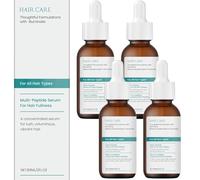 Sérum Capillaire Peptides pour Cheveux Clairsemés, Sérum Cuir Chevelu Sans Rinçage pour l’Apparence de la Repousse, du Volume et de la Densité, Tous Types de Cheveux, 60 ml (4pcs)