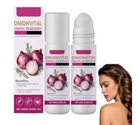 Sérum capillaire roll-on à l'oignon et au romarin pour la croissance des cheveux et sérum nourrissant pour le cuir chevelu, traitement volumisant pour des cheveux plus épaiset chevelure dense. (2PCS)