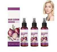Sérum capillaire Romarin et Oignon,Soin hydratant du cuir chevelu pour des cheveux plus épais,Soin léger sans rinçage pour des cheveux visiblement plus denses et volumineux,Absorption rapide (3 PCS)