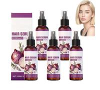 Sérum capillaire Romarin et Oignon,Soin hydratant du cuir chevelu pour des cheveux plus épais,Soin léger sans rinçage pour des cheveux visiblement plus denses et volumineux,Absorption rapide (5 PCS)