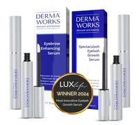 SERUM CILS CROISSANCE 3ml + SERUM SOURCILS POUSSE 5ml - Duo Sérum Naturel Croissance Rapide pour Regard Intense - Longueur des Cils et Densité des Sourcils - Femmes et Hommes - DERMAWORKS