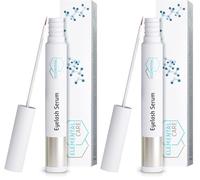 Serum Cils Croissance Sans Hormones à Base d' Aloe Vera, de Peptides et de Trèfles Rouges pour des Cils plus Long et Renforcés en 3 Mois - 3ml Lash Serum par Elemental Care (Lot de 2)