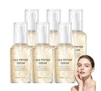 Sérum collagène profond aux peptides de soie, sérum aux peptides de cuivre pour le visage, sérums anti-âge coréens pour le visage au collagène et aux peptides, sérums hydratants coréens. (6PCS)