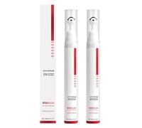 Sérum contour des yeux au rétinol et à la caféine avec rouleau de massage à 360° pour les cernes et les poches, améliore l'apparence des rides et ridules, illumine le regard (2pcs)