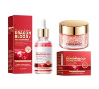 Sérum + Crème Anti-rides au Sang de Dragon, Facial Cream, Soin Intensif Rides Profondes, Hydratation Raffermissante, Atténuation des Ridules, Éclat Naturel du Teint, pour une Peau Repulpée et Lissée