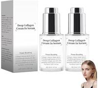 Sérum-crème collagène intense, sérum visage au collagène, réduit les rides et ridules, formule hydratante non collante à absorption rapide, améliore l'élasticité de la peau.