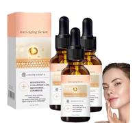 Sérum d'acide hyaluronique resvératrol de nouvelle formule, sérum antioxydant resvératrol, visage instantané anti-rides, essence anti-rides hydratante au collagène, pour réduire les rides (3PCS)